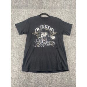 Willie Nelson Tour '25 Graphic T-Shirt Mens M Black On The Road Again Concert